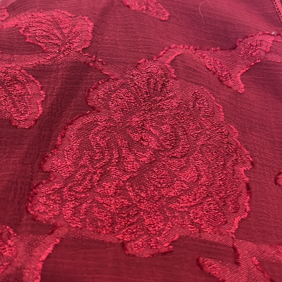 Honey & Rosie Women’s Long sleeve Vneck 3 tier burgundy floral dress size M NWT - Picture 12 of 12